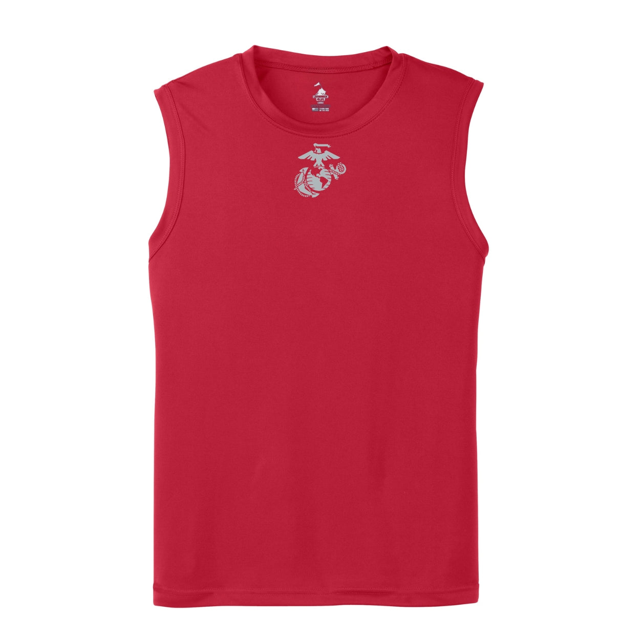 Eagle Globe & Anchor- Silver Logo Sleeveless Performance Shirt
