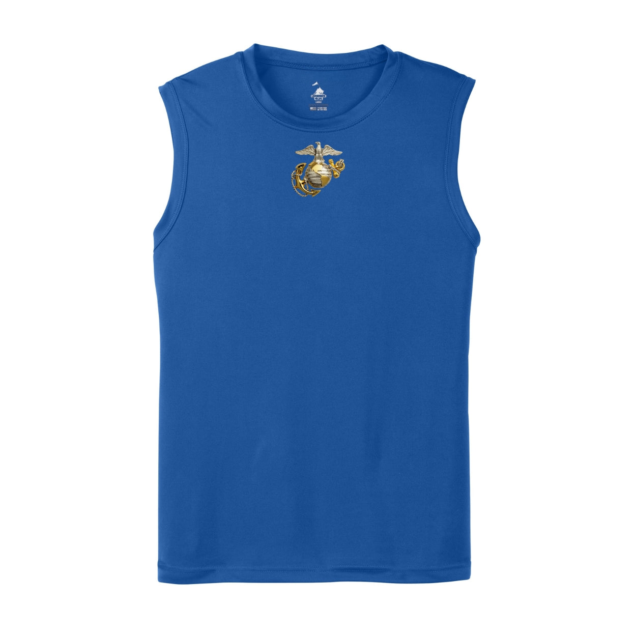 Eagle Globe & Anchor- Gold and Silver Logo Sleeveless Performance Shirt