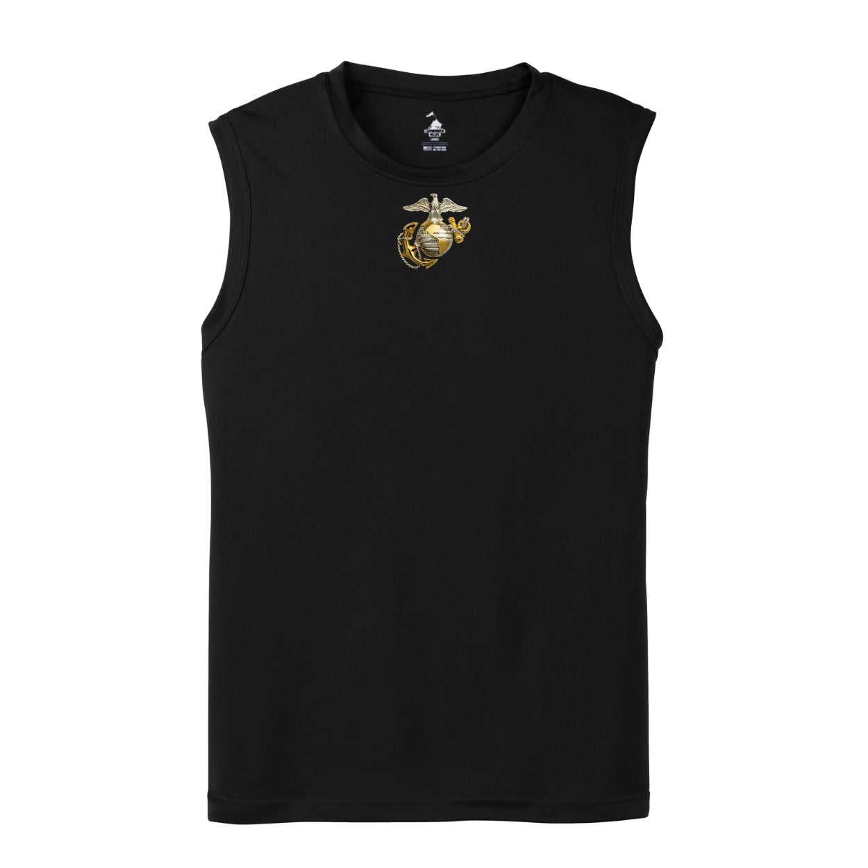 Eagle Globe & Anchor- Gold and Silver Logo Sleeveless Performance Shirt