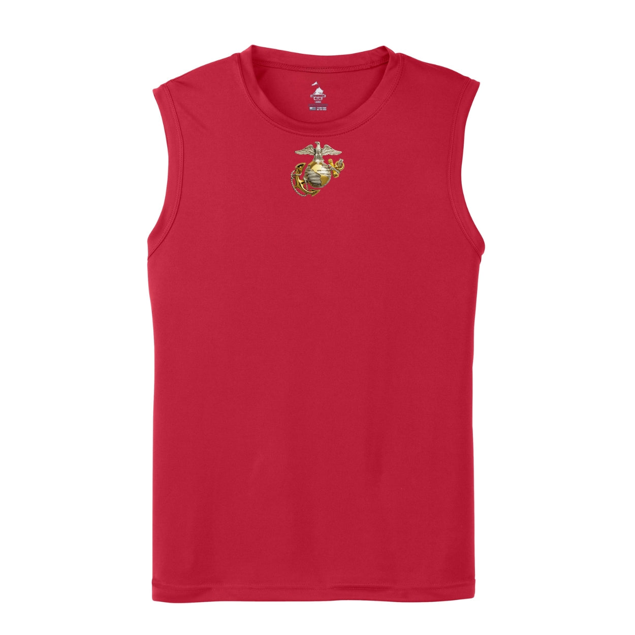 Eagle Globe & Anchor- Gold and Silver Logo Sleeveless Performance Shirt