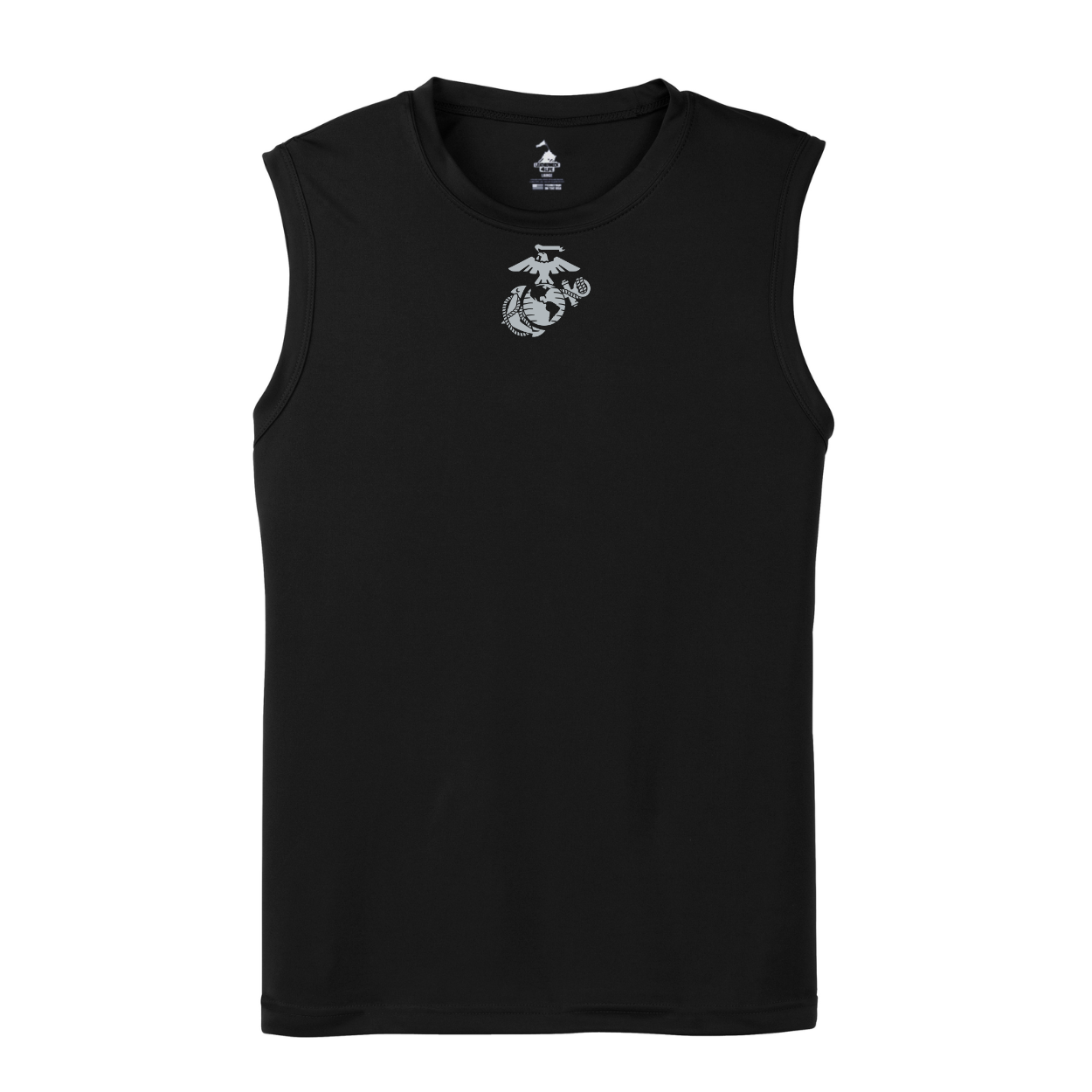 Eagle Globe & Anchor- Silver Logo Sleeveless Performance Shirt