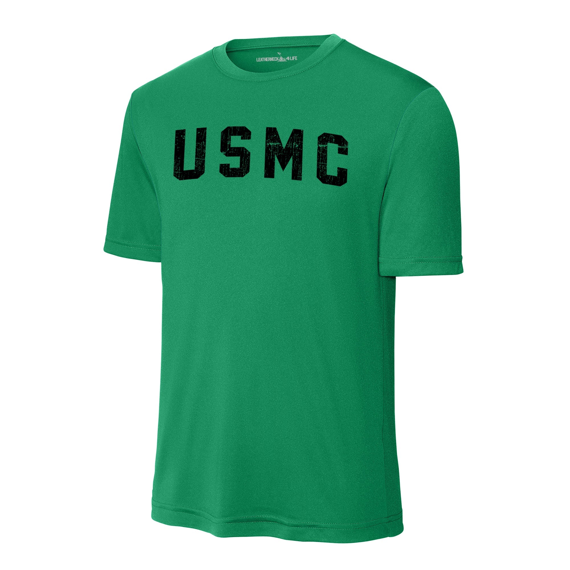 USMC Arch Black Performance T-Shirt