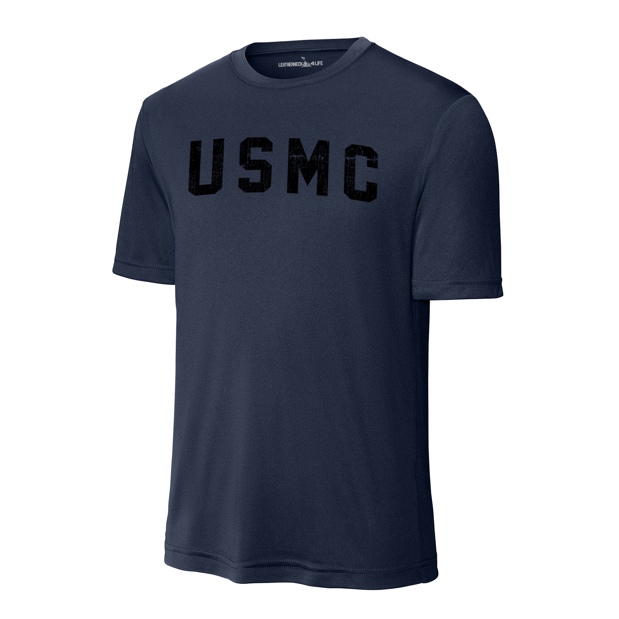 USMC Arch Black Performance T-Shirt