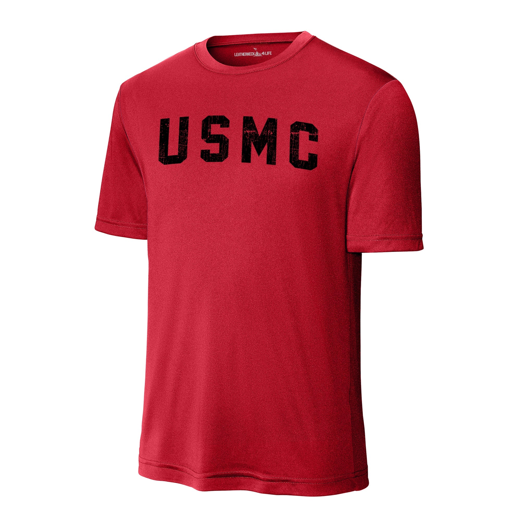 USMC Arch Black Performance T-Shirt