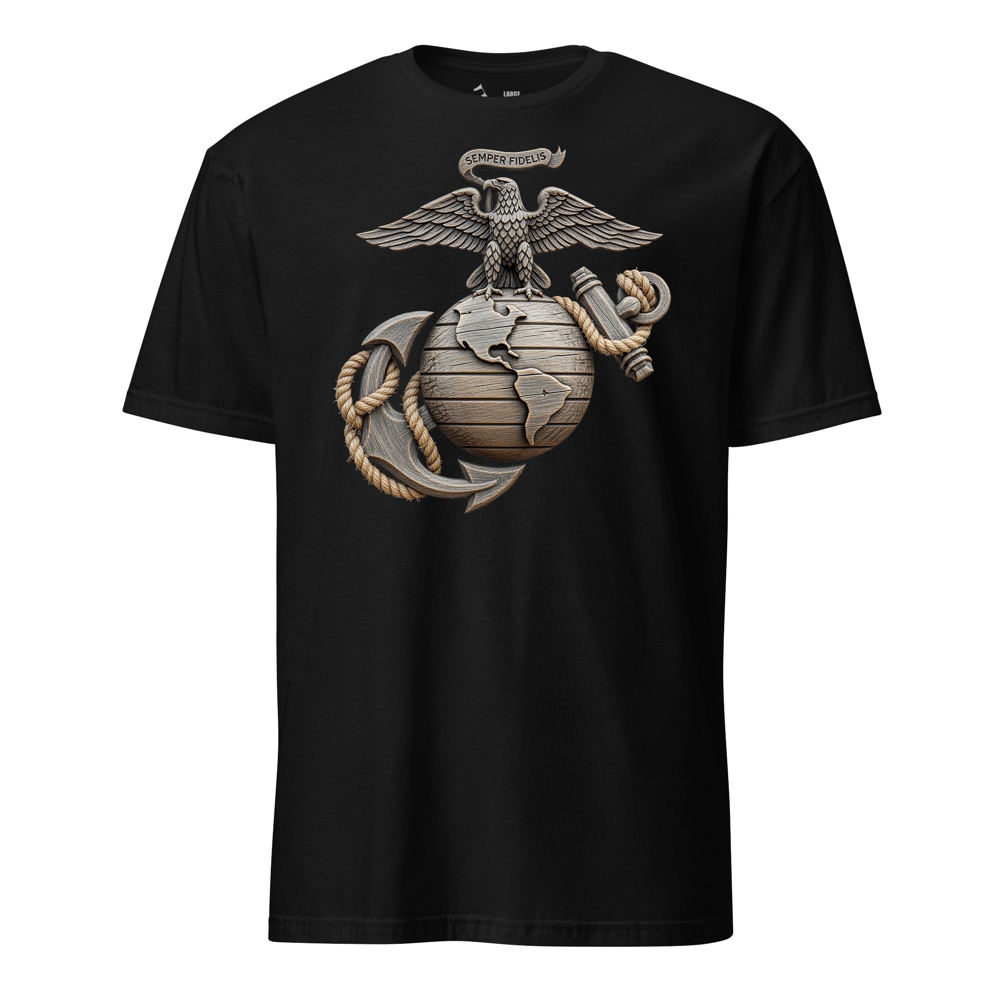 Vintage Wood Eagle Globe & Anchor T-Shirt