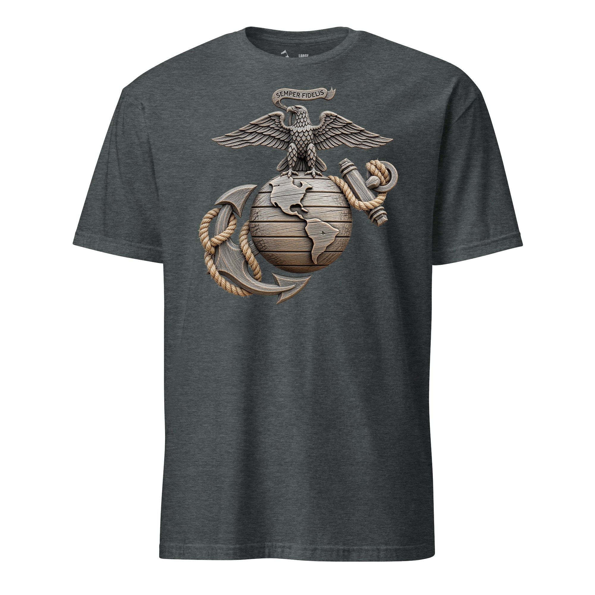 Vintage Wood Eagle Globe & Anchor T-Shirt