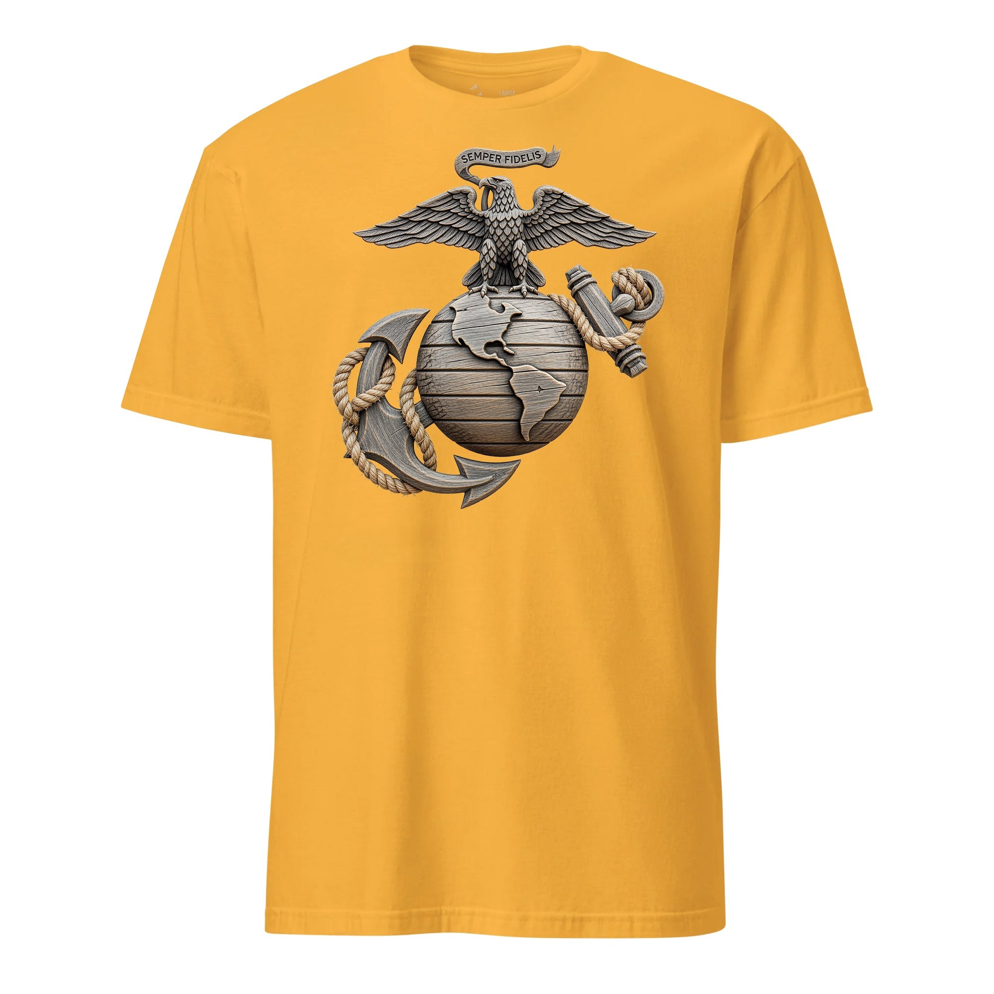 Vintage Wood Eagle Globe & Anchor T-Shirt