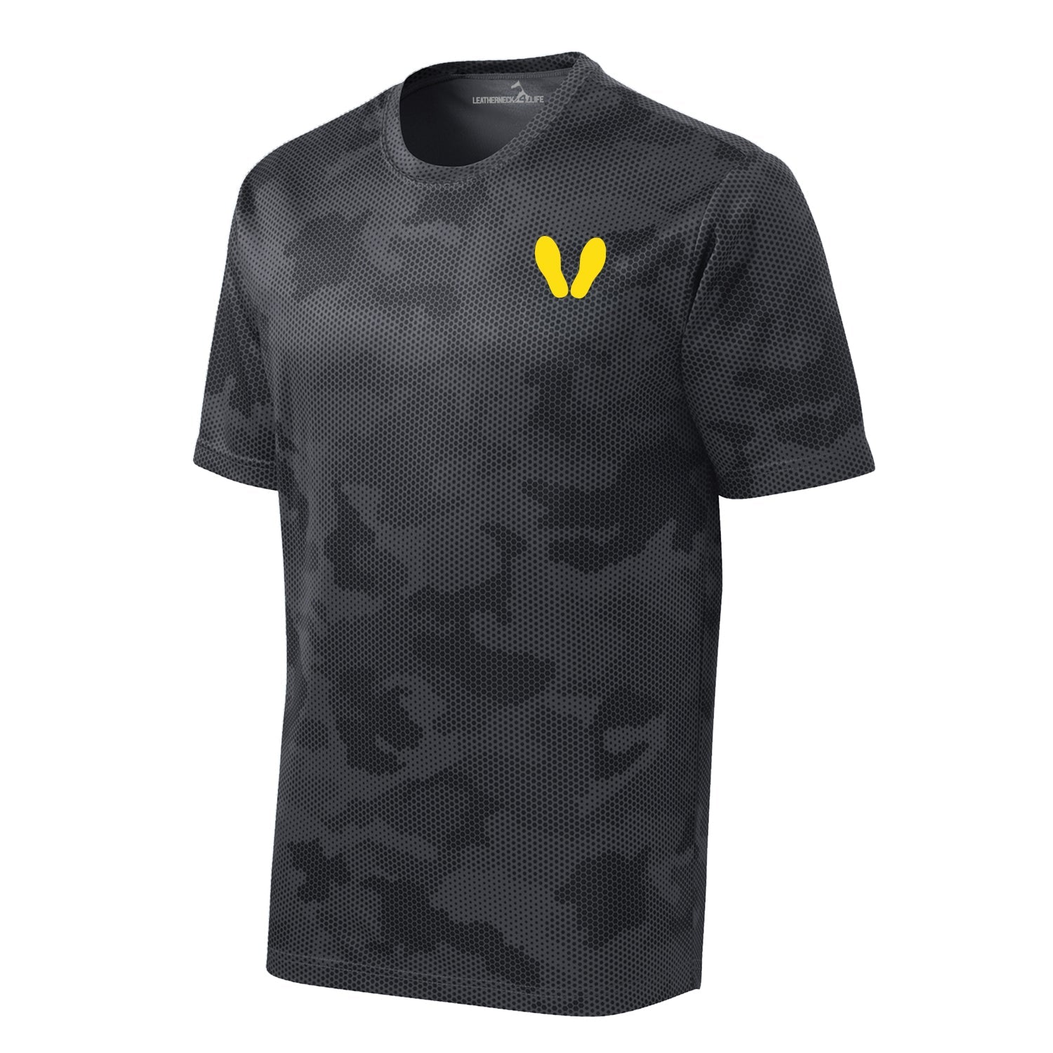 Camohex Yellow Footprints Left Chest Performance T-Shirt