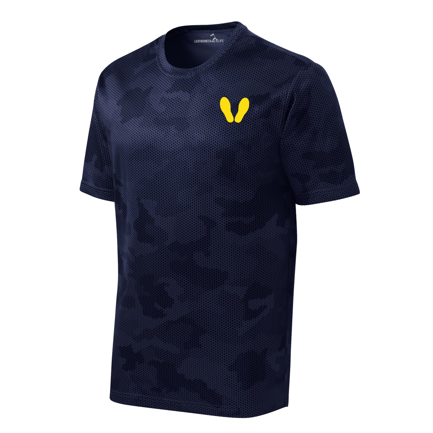 Camohex Yellow Footprints Left Chest Performance T-Shirt