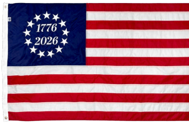 Commemorative Betsy Ross 250 Embroidered Flag