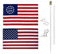 Commemorative Betsy Ross America 250 Flag Kit (Flag, Pole, Bracket)
