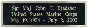 5'x9' Flag Display Case for American Veteran Burial Flag - Solid Wood, Cherry Finish with Name Plate Space, Marine